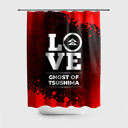 Шторка для душа Ghost of Tsushima Love Классика, цвет: 3D-принт