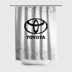 Шторка для душа Toyota с потертостями на светлом фоне, цвет: 3D-принт