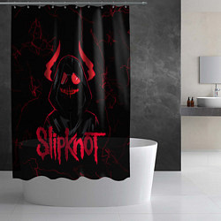 Шторка для душа Slipknot - rock forever, цвет: 3D-принт — фото 2