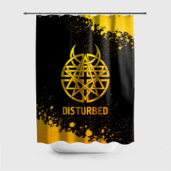 Шторка для душа Disturbed - gold gradient, цвет: 3D-принт