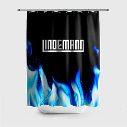 Шторка для душа Lindemann blue fire, цвет: 3D-принт