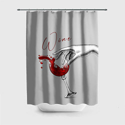 Шторка для душа Время винишка, цвет: 3D-принт