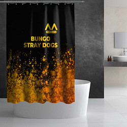 Шторка для душа Bungo Stray Dogs - gold gradient: символ сверху, цвет: 3D-принт — фото 2