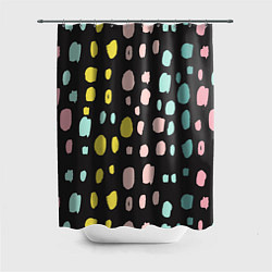 Шторка для душа Разноцветные абстрактные пятна, цвет: 3D-принт