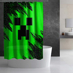 Шторка для душа Minecraft squares, цвет: 3D-принт — фото 2