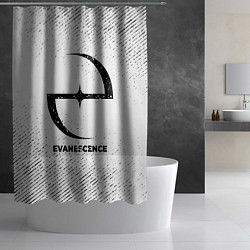 Шторка для душа Evanescence с потертостями на светлом фоне, цвет: 3D-принт — фото 2
