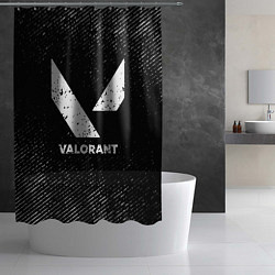 Шторка для душа Valorant с потертостями на темном фоне, цвет: 3D-принт — фото 2