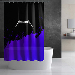 Шторка для душа Metallica purple grunge, цвет: 3D-принт — фото 2