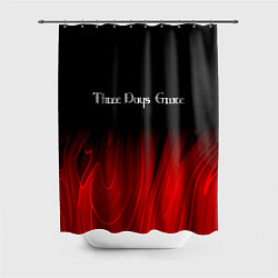 Шторка для душа Three Days Grace red plasma, цвет: 3D-принт