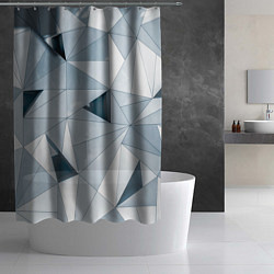 Шторка для душа Множество треугольников - Абстрактная броня, цвет: 3D-принт — фото 2