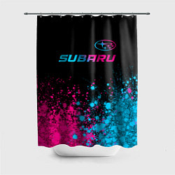 Шторка для ванной Subaru - neon gradient: символ сверху