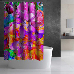 Шторка для душа Flower Illusion, цвет: 3D-принт — фото 2