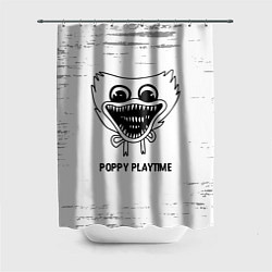 Шторка для душа Poppy Playtime glitch на светлом фоне, цвет: 3D-принт