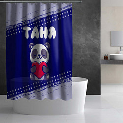 Шторка для душа Таня панда с сердечком, цвет: 3D-принт — фото 2