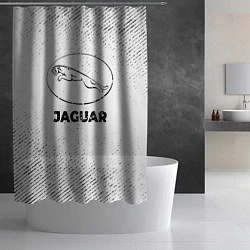 Шторка для душа Jaguar с потертостями на светлом фоне, цвет: 3D-принт — фото 2