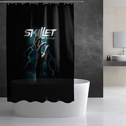 Шторка для душа Группа Skillet, цвет: 3D-принт — фото 2