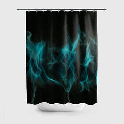 Шторка для душа Абстрактный голубой дым, цвет: 3D-принт
