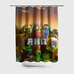 Шторка для душа Яна Minecraft, цвет: 3D-принт