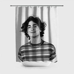 Шторка для душа Timothee Chalamet black white photo, цвет: 3D-принт