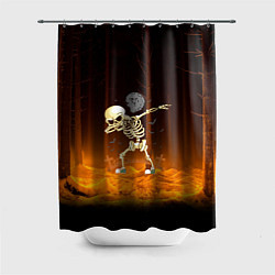 Шторка для душа Skeletons dab - dark forest, цвет: 3D-принт