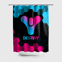 Шторка для душа Destiny - neon gradient, цвет: 3D-принт