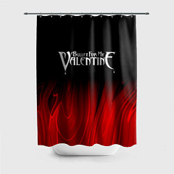 Шторка для душа Bullet For My Valentine red plasma, цвет: 3D-принт