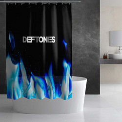 Шторка для душа Deftones blue fire, цвет: 3D-принт — фото 2