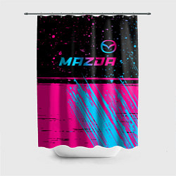 Шторка для ванной Mazda - neon gradient: символ сверху