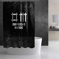 Шторка для душа Depeche Mode с потертостями на темном фоне, цвет: 3D-принт — фото 2