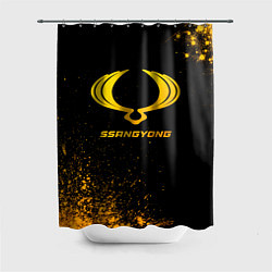 Шторка для душа SsangYong - gold gradient, цвет: 3D-принт