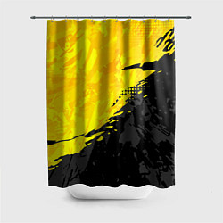 Шторка для душа Black and yellow, цвет: 3D-принт
