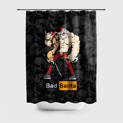 Шторка для ванной Bad Santa and sexy girl