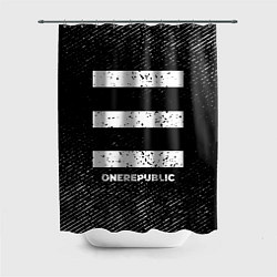 Шторка для душа OneRepublic с потертостями на темном фоне, цвет: 3D-принт