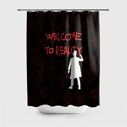 Шторка для душа Welcome to reality - inscription in blood, цвет: 3D-принт
