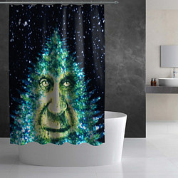 Шторка для душа Мудрое Новогоднее Дерево, цвет: 3D-принт — фото 2