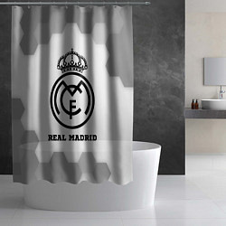 Шторка для душа Real Madrid sport на светлом фоне, цвет: 3D-принт — фото 2