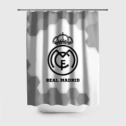 Шторка для душа Real Madrid sport на светлом фоне, цвет: 3D-принт
