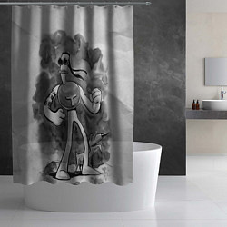 Шторка для душа Томминавт и Клювик, цвет: 3D-принт — фото 2