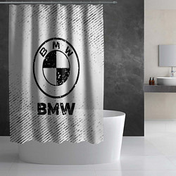 Шторка для душа BMW с потертостями на светлом фоне, цвет: 3D-принт — фото 2