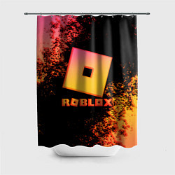 Шторка для душа Roblox logo gradient, цвет: 3D-принт