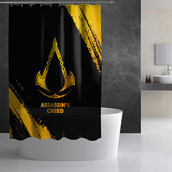 Шторка для душа Assassins Creed - gold gradient, цвет: 3D-принт — фото 2