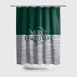 Шторка для душа Merry Christmas зелёный, цвет: 3D-принт