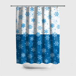 Шторка для душа Снежинки день - ночь, цвет: 3D-принт