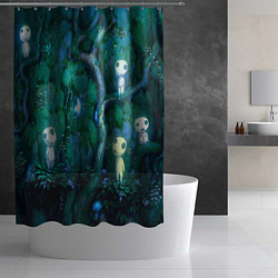 Шторка для душа Kodama tree, цвет: 3D-принт — фото 2