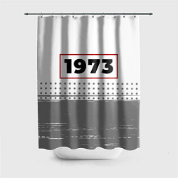 Шторка для душа 1973 - в красной рамке на светлом, цвет: 3D-принт