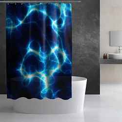 Шторка для душа Молния грозовая - электрические разряды, цвет: 3D-принт — фото 2