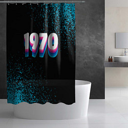 Шторка для душа Made in 1970: vintage art, цвет: 3D-принт — фото 2