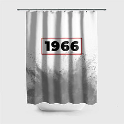Шторка для душа 1966 - в красной рамке на светлом, цвет: 3D-принт