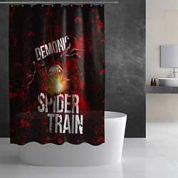 Шторка для душа Demonic spider-train, цвет: 3D-принт — фото 2