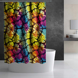 Шторка для душа Радужный тай-дай, цвет: 3D-принт — фото 2